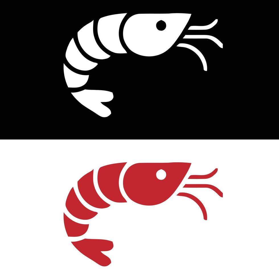 illustration of a shrimp logo design . vector
