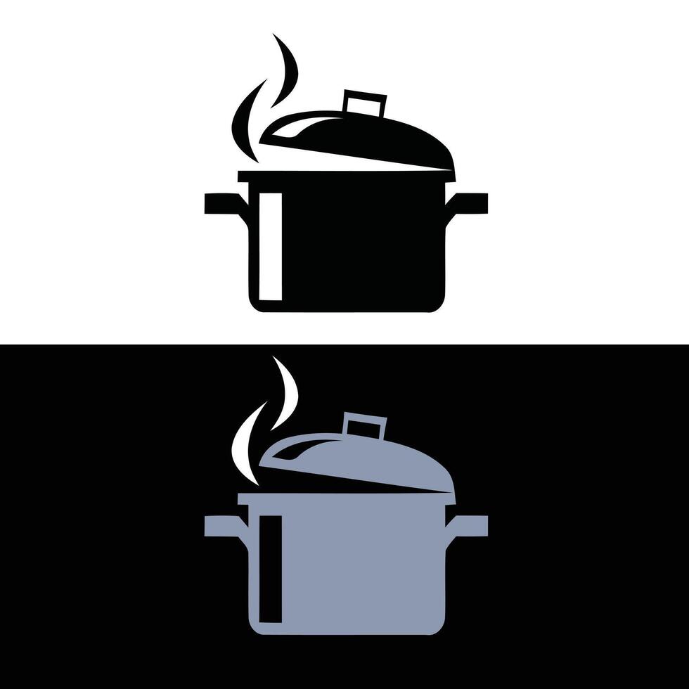 cooking pot logo vector