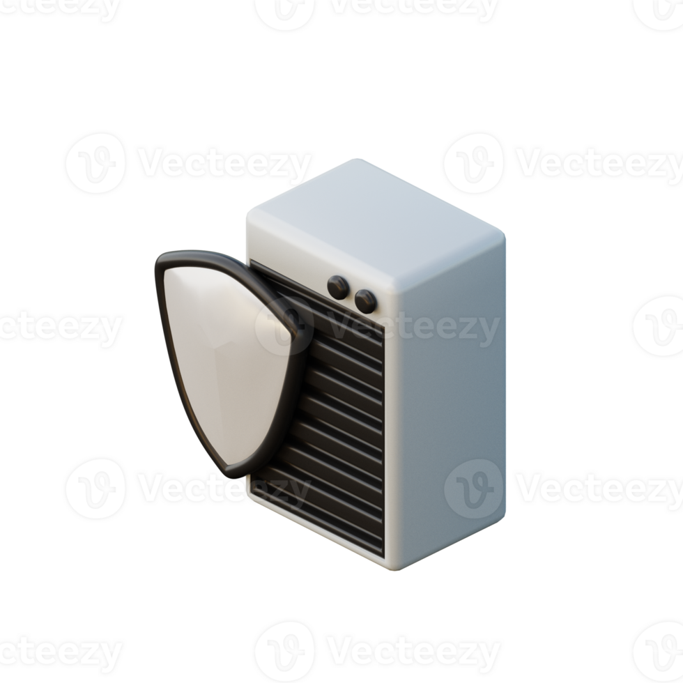 Cute 3D Overheat Protection Icon Illustration Render png