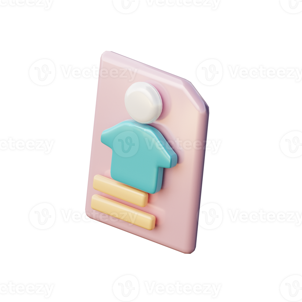 Cute 3D Skill Icon Illustration Render png