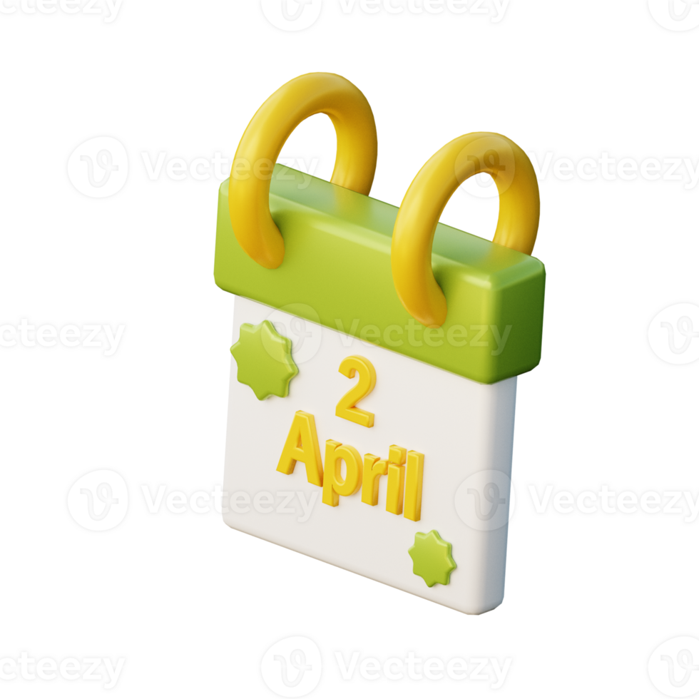 Cute 3D Ramadhan Calendar Icon Illustration Render png