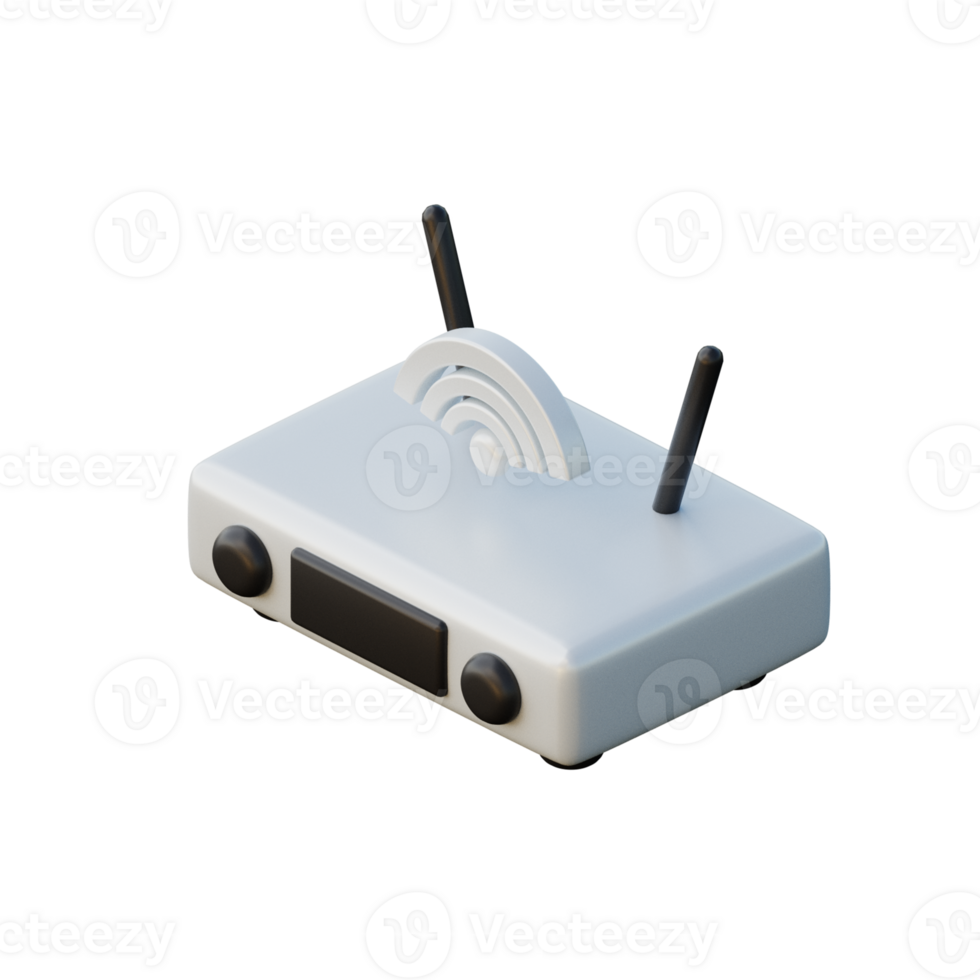 Cute 3D Router Icon Illustration Render png