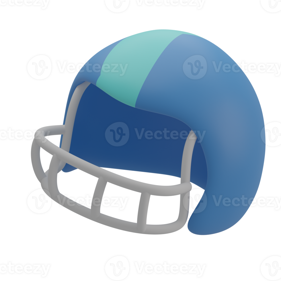 Cute 3D Rugby Helmet Icon Illustration Render png
