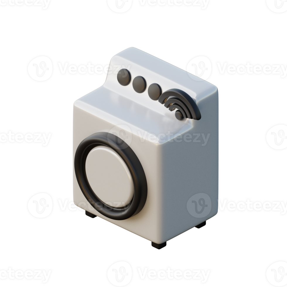 Cute 3D Smart Washing Machine Icon Illustration Render png