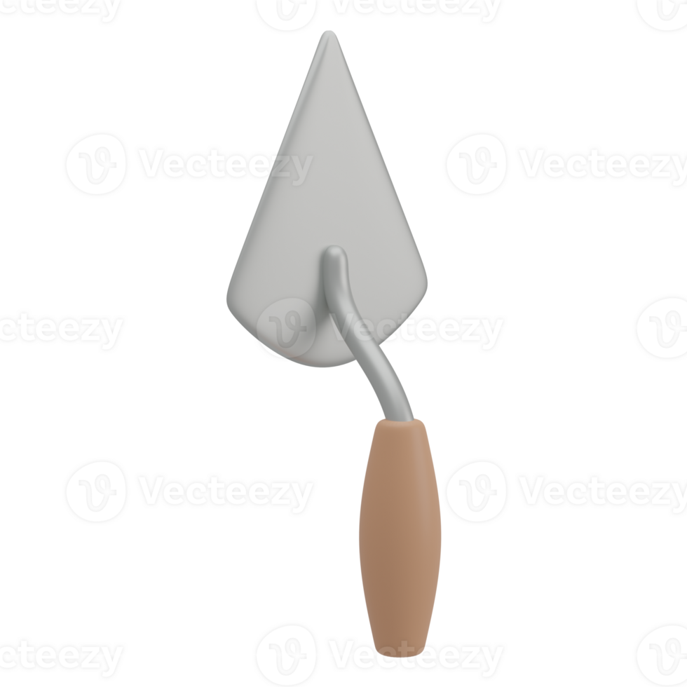 Cute 3D Trowel Icon Illustration Render png