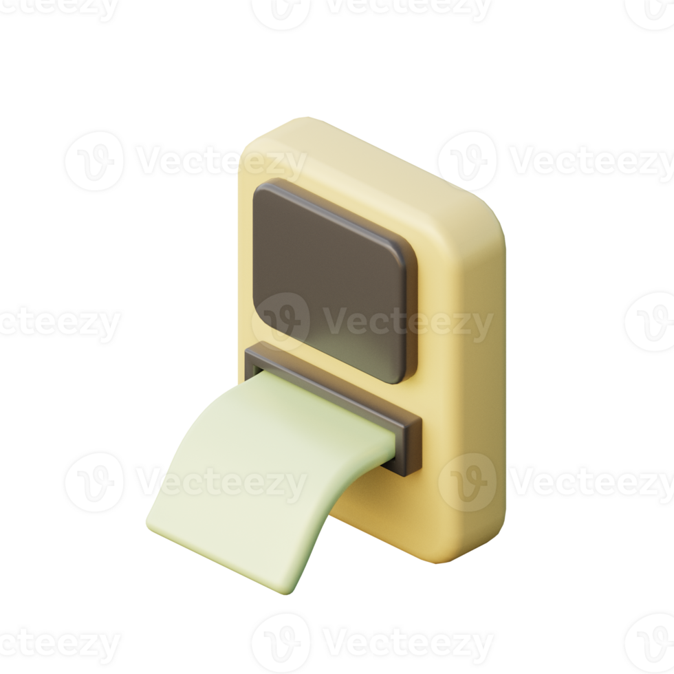 Cute 3D Withdraw Icon Illustration Render png