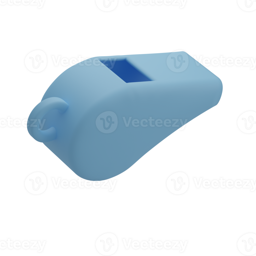 Cute 3D Whistle Icon Illustration Render png