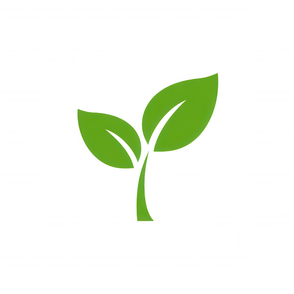 Green seedling icon representing growth and nature, symbolizing eco friendliness and sustainability. This conveys sense of renewal and environmental awareness png