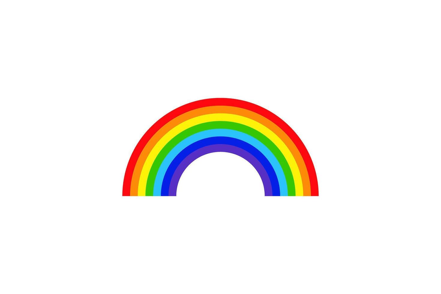 rainbow icon flat design vector