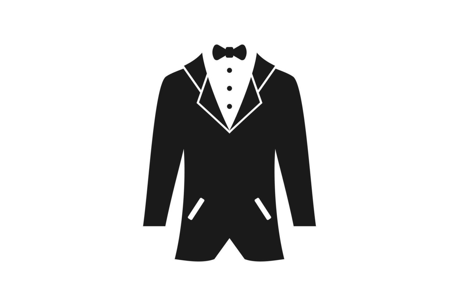 men neat tuxedo suit icon vector