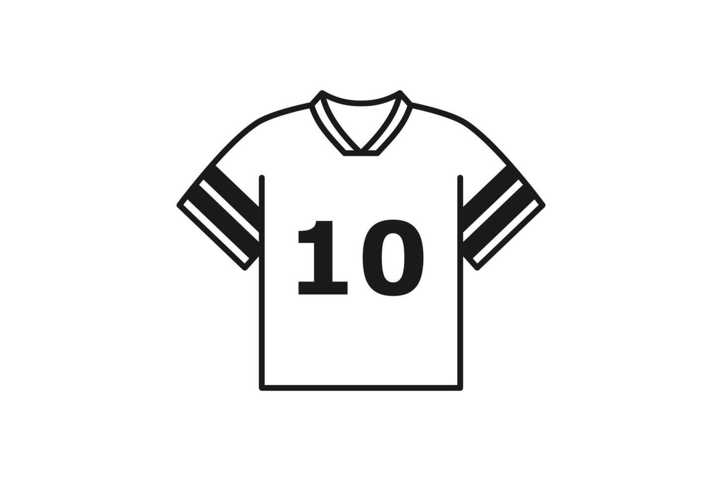 american football uniform number ten icon vector