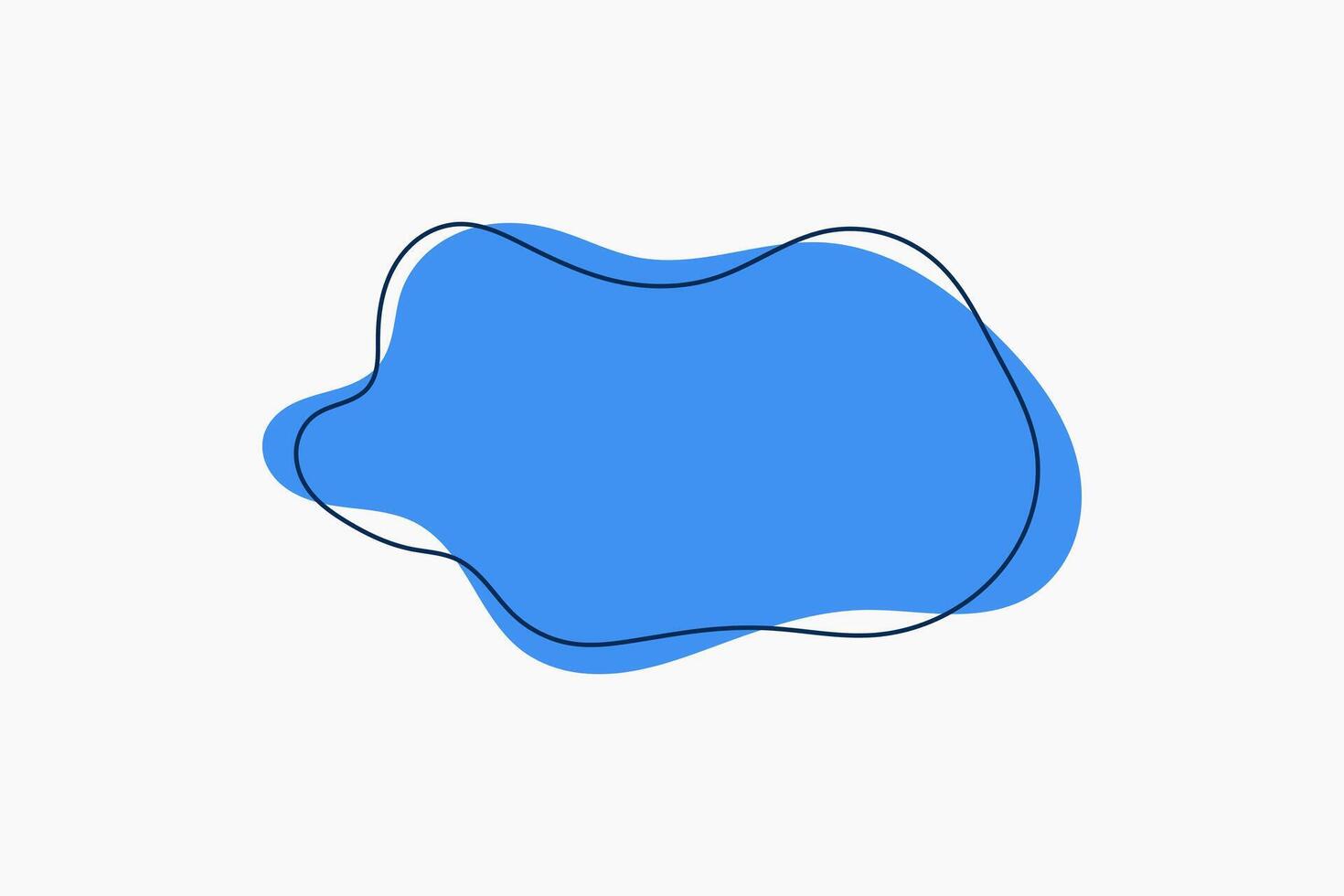 blue liquid abstract shape for text icon vector