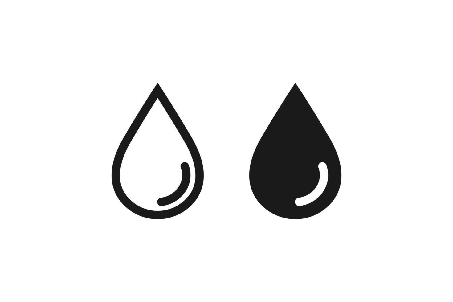 water drop icon and outline vector