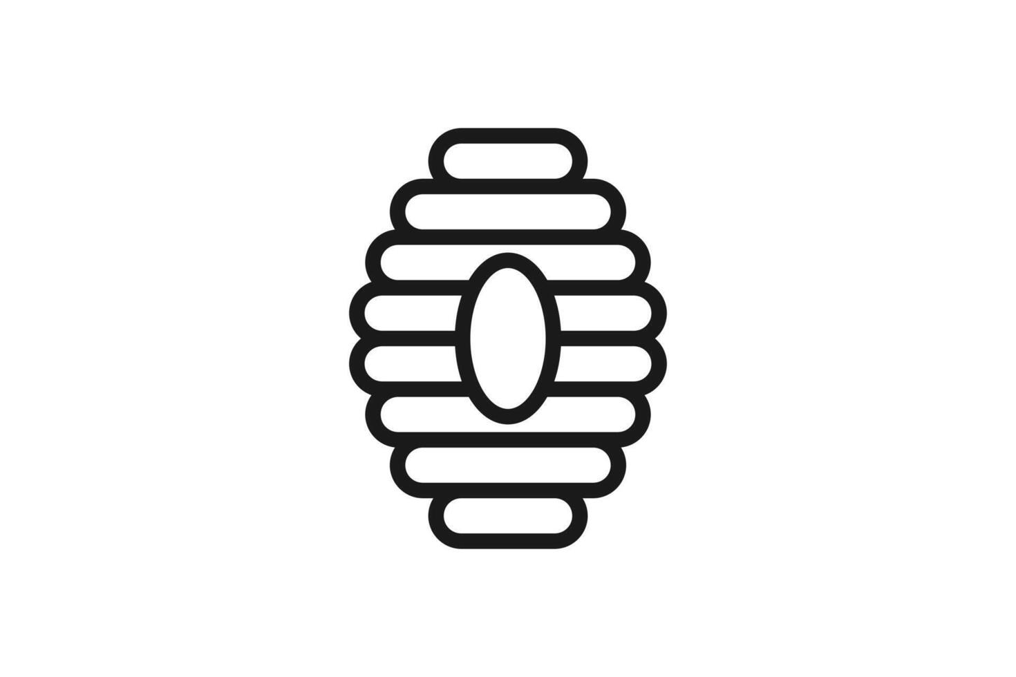 honey bee hive icon outline vector