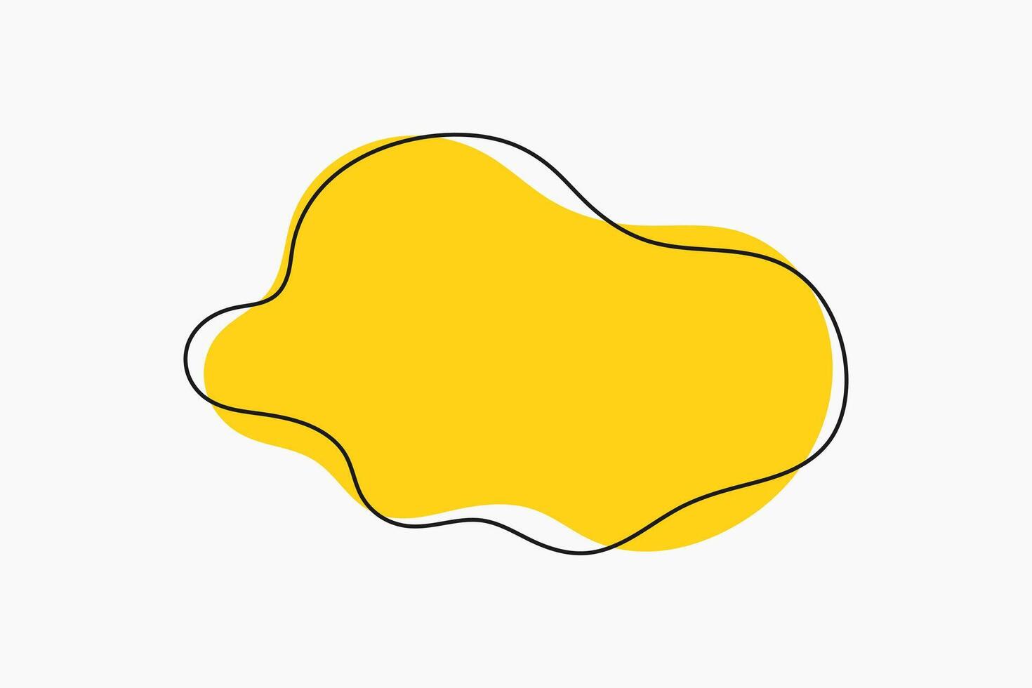 yellow liquid abstract shape for text icon vector