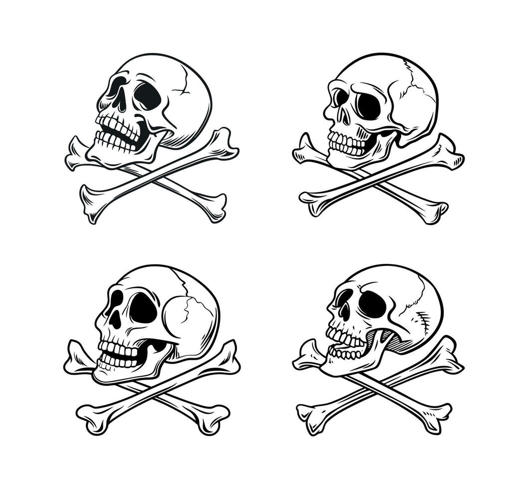 Skull and crossbones design vector