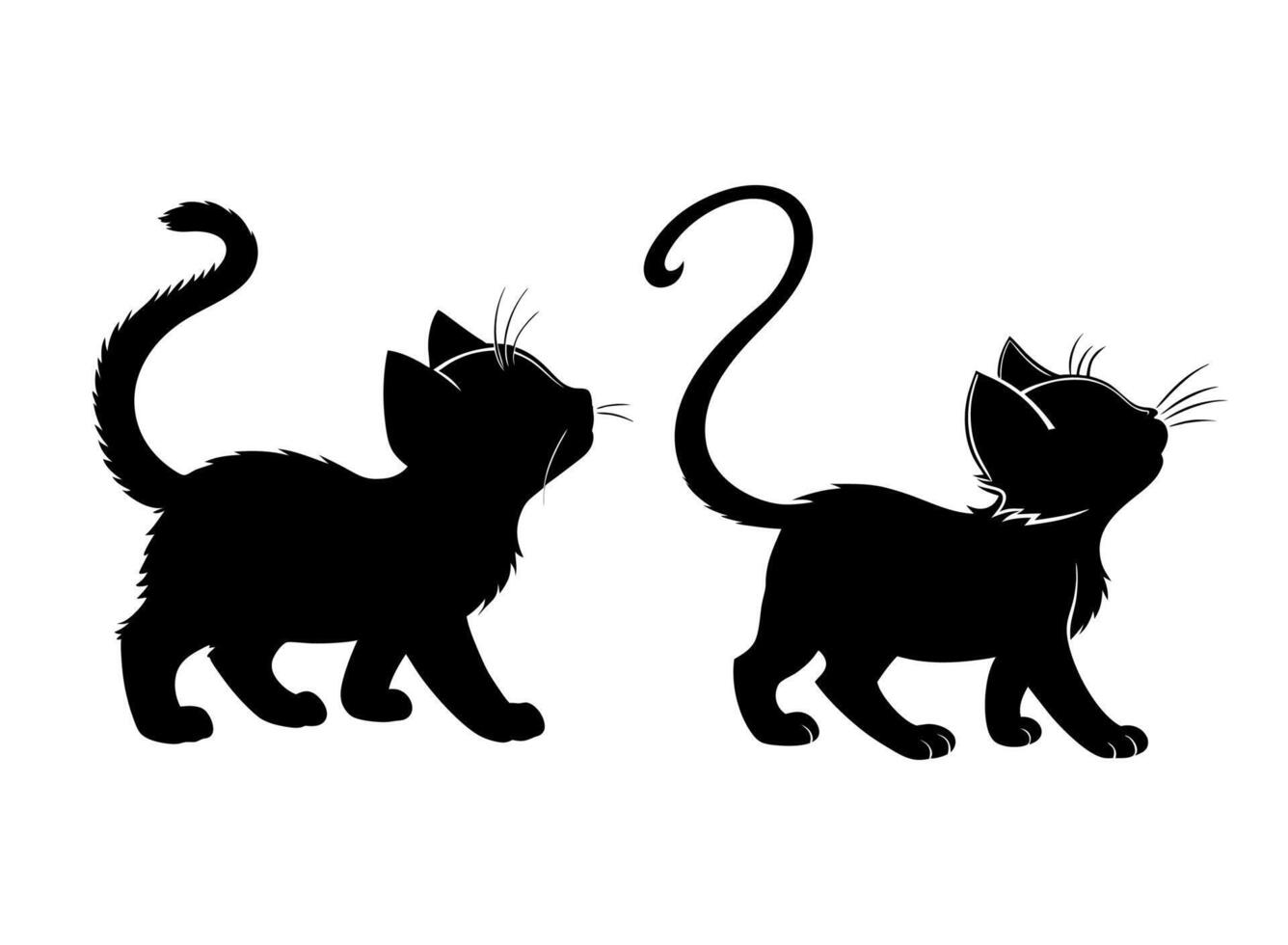 Black cat silhouette design vector