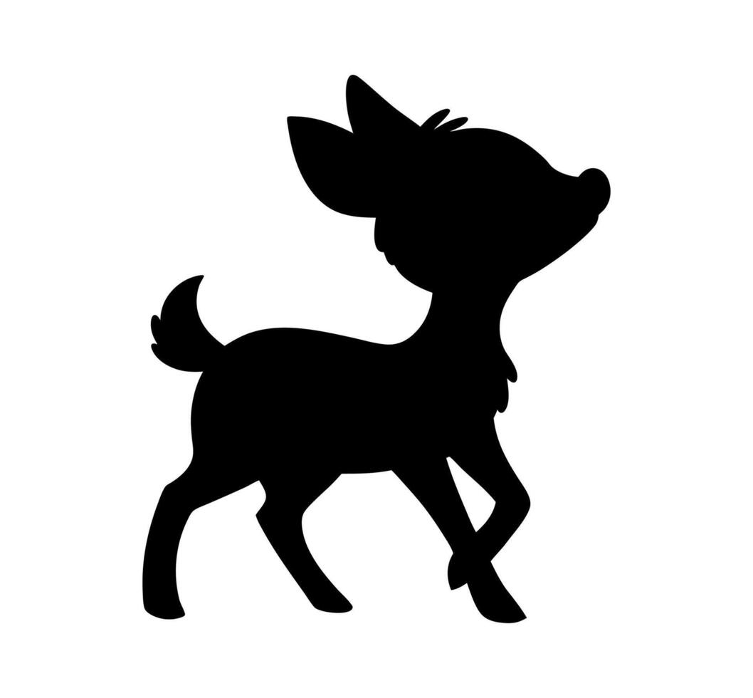 Cute deer silhouette design vector