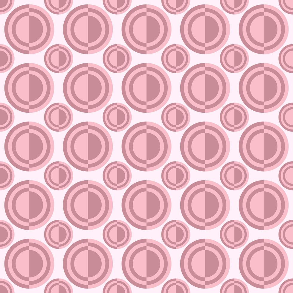 Abstract seamless pink circle pattern background vector