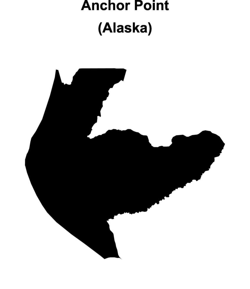 Anchor Point, Alaska blank outline map vector