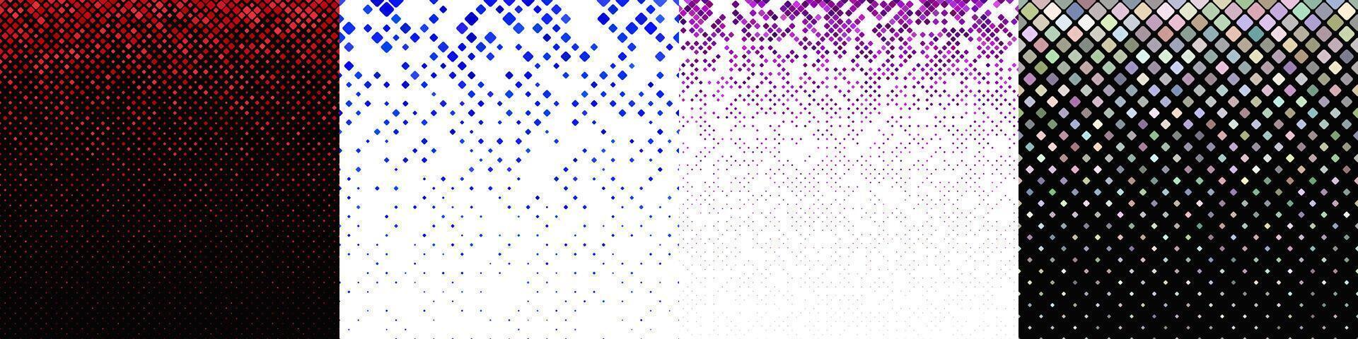 Abstract diagonal rounded square pattern collection vector