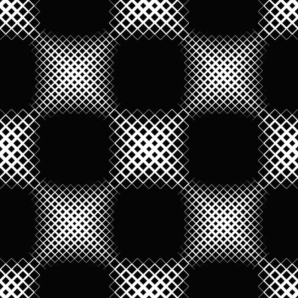 Geometrical abstract seamless diagonal square pattern background - black and white graphic design vector