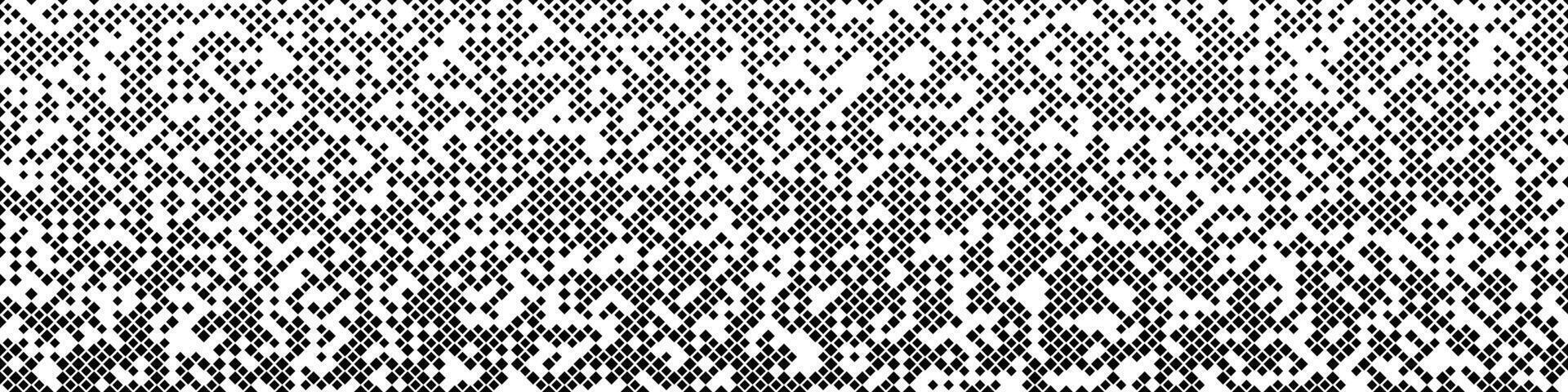Abstract wide monochrome diagonal square pattern background vector