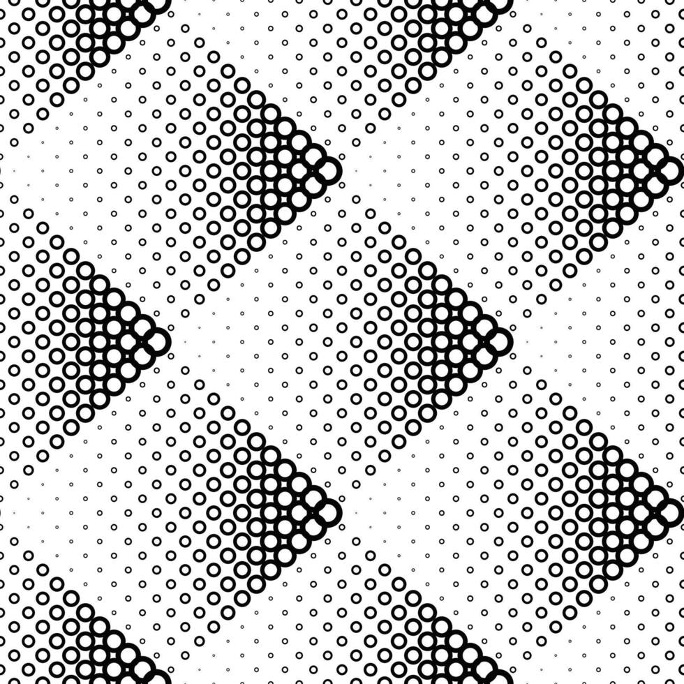 Seamless circle pattern background design - abstract monochrome graphic vector