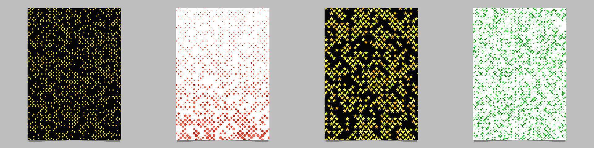 Abstract geometrical page background set vector