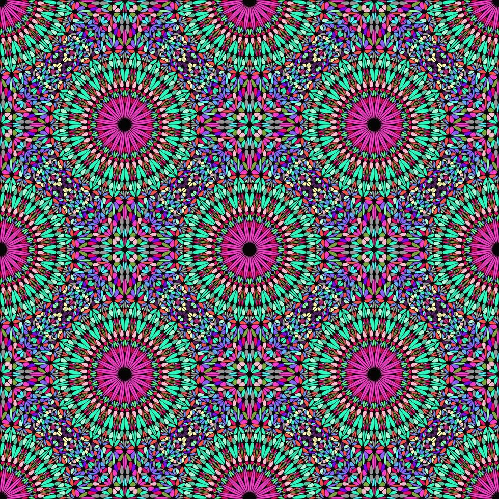 Abstract multicolor seamless flower mandala pattern background design vector