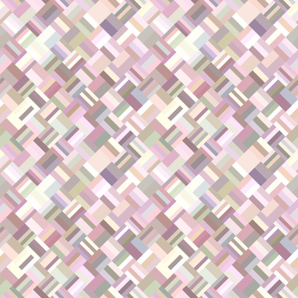 Colorful geometrical diagonal rectangle mosaic tile pattern background - seamless design vector