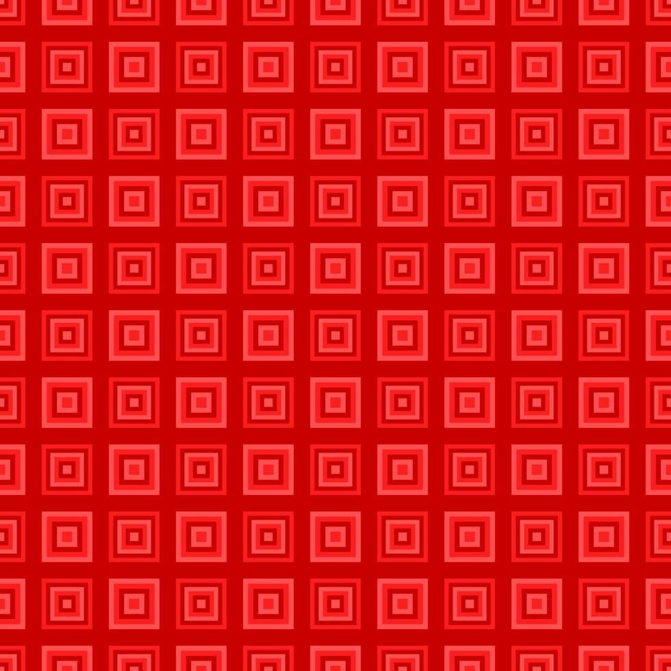 Geometrical repeating pattern - red square background illustration vector