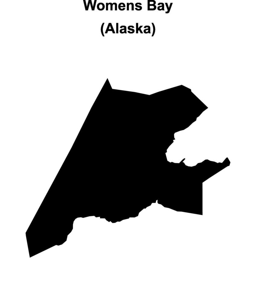Womens Bay, Alaska blank outline map vector