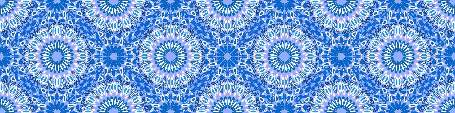 Bohemian geometrical garden mandala ornament pattern background vector