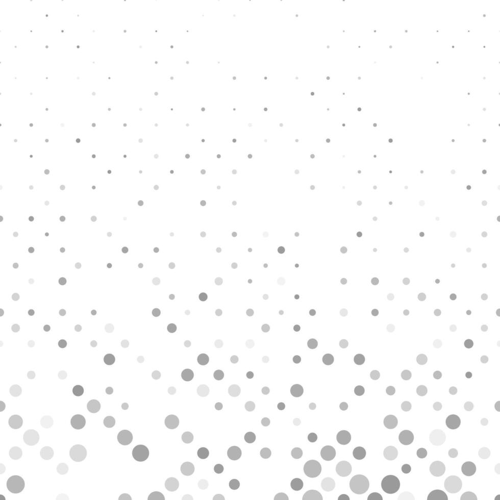 Grey abstract repeating dot pattern - snowfall background design with circles vector