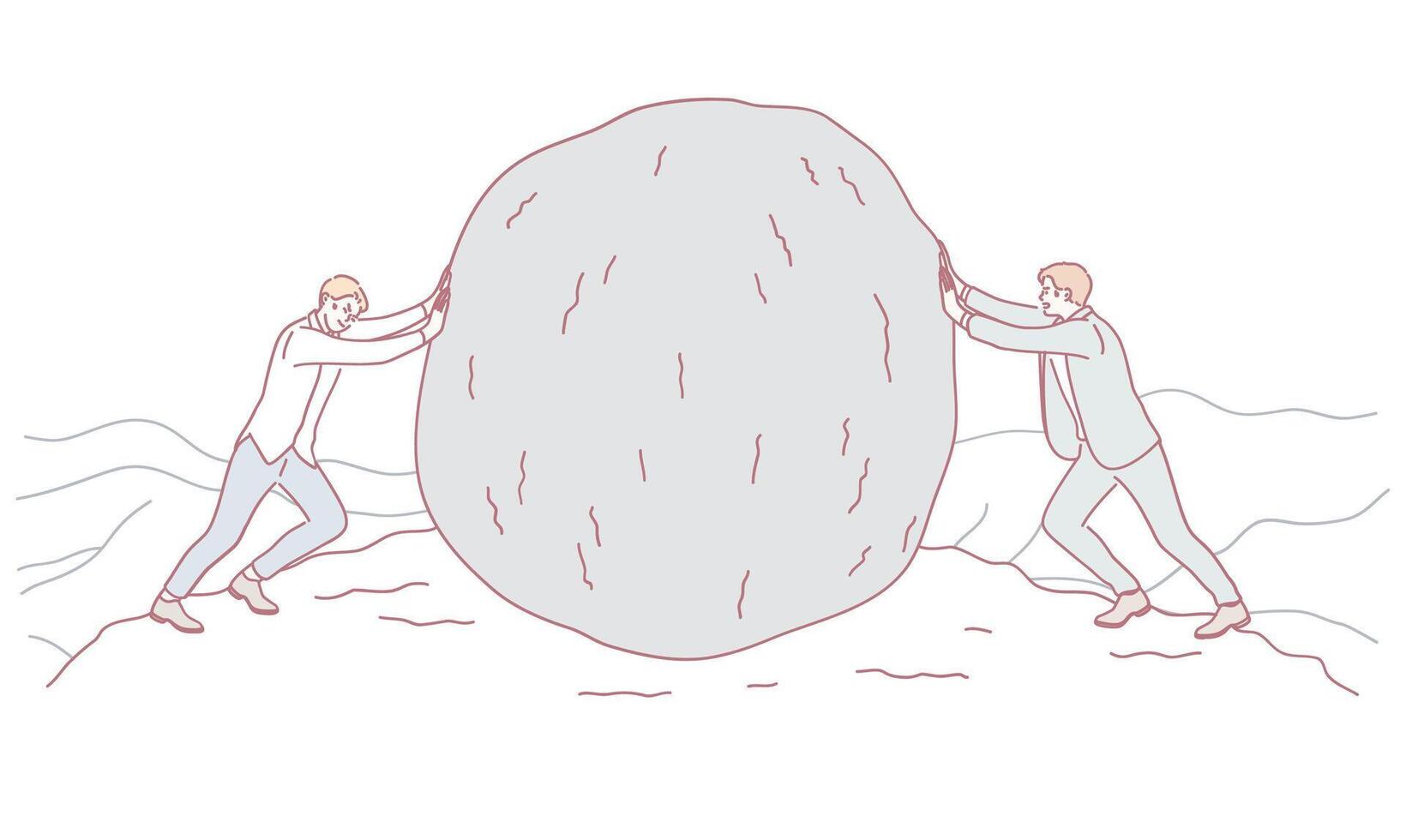 A Collaborative Effort in Overcoming Various Challenges Together in the Workplace Environment vector