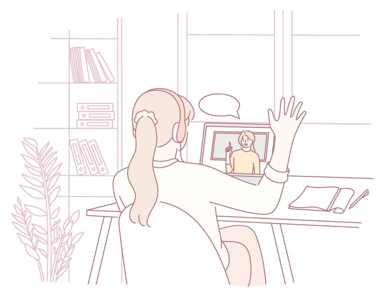 Utilizing Remote Communication with a Headset and Laptop for Effective Interaction vector