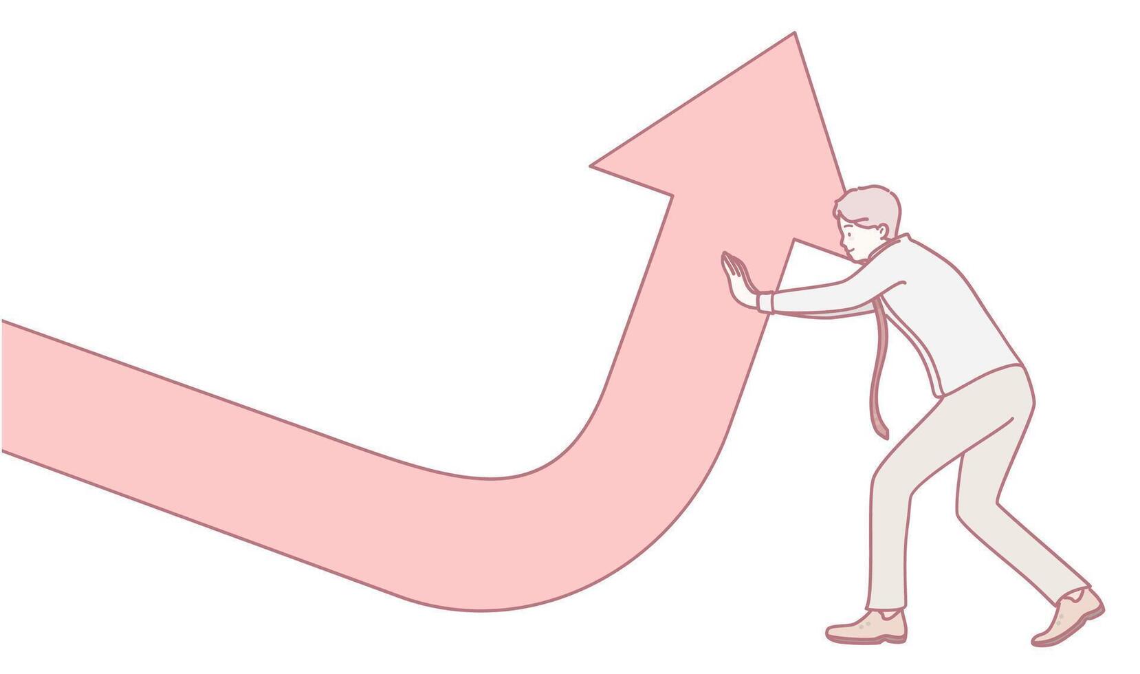 Focused on business growth and implementing strategies for effective development and success vector