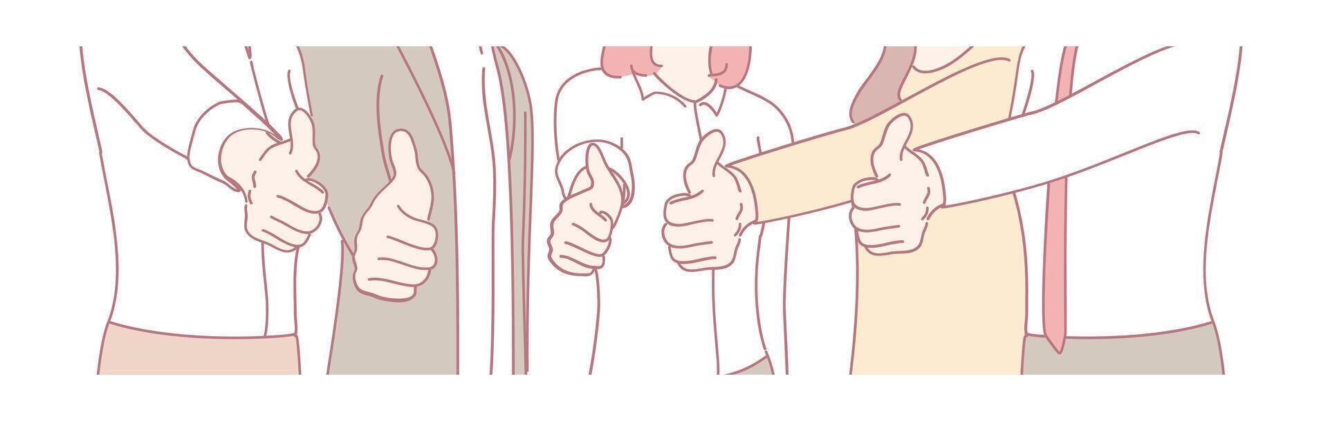 Excited about Thumbs Up Collaboration and the ongoing support it brings to all involved vector