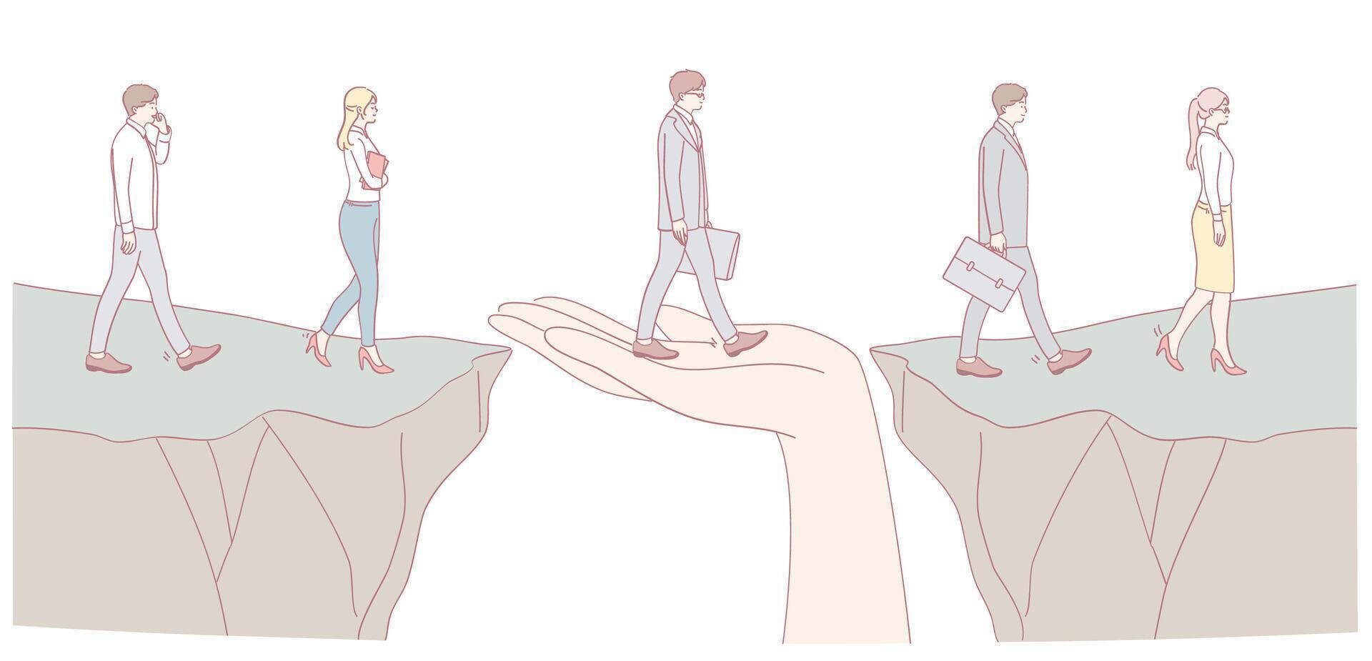 Bridging Gaps Providing Comprehensive Support for Professional Journeys and Growth vector