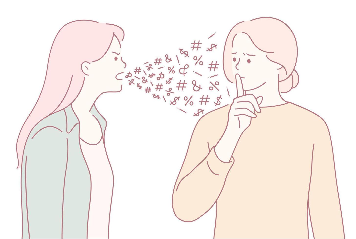 Conflict Resolution Visualizing the Role of Silence and Communication Techniques vector