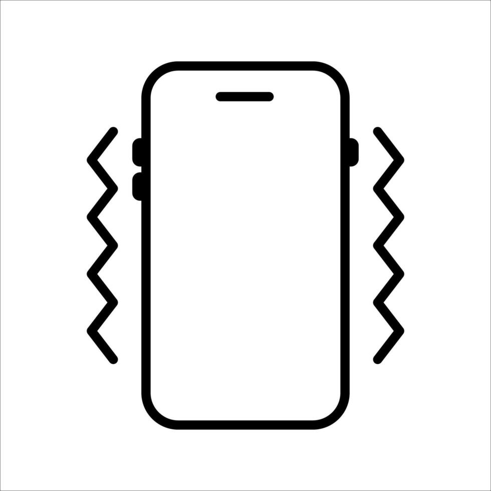 Phone vibration Icon. Symbol isolated white background. illustration. color editable. vector