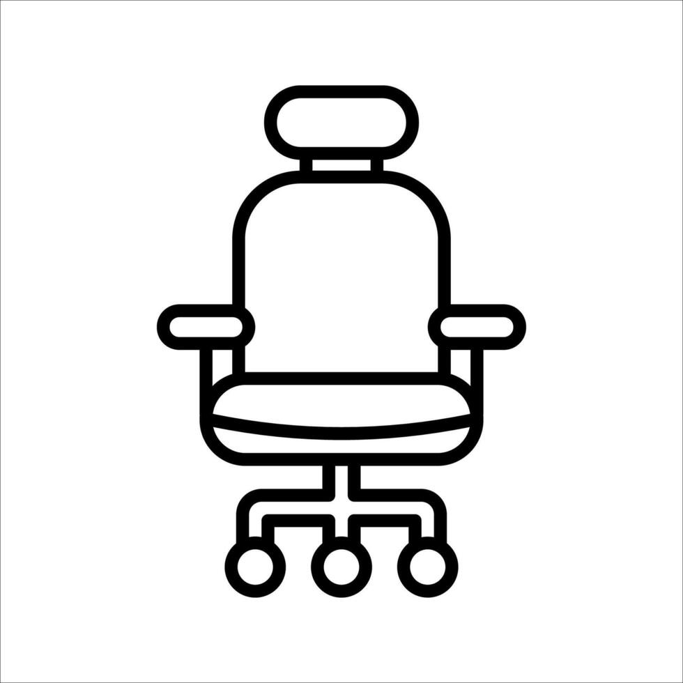 Office Chair Icon. Symbol isolated white background. illustration. color editable. vector