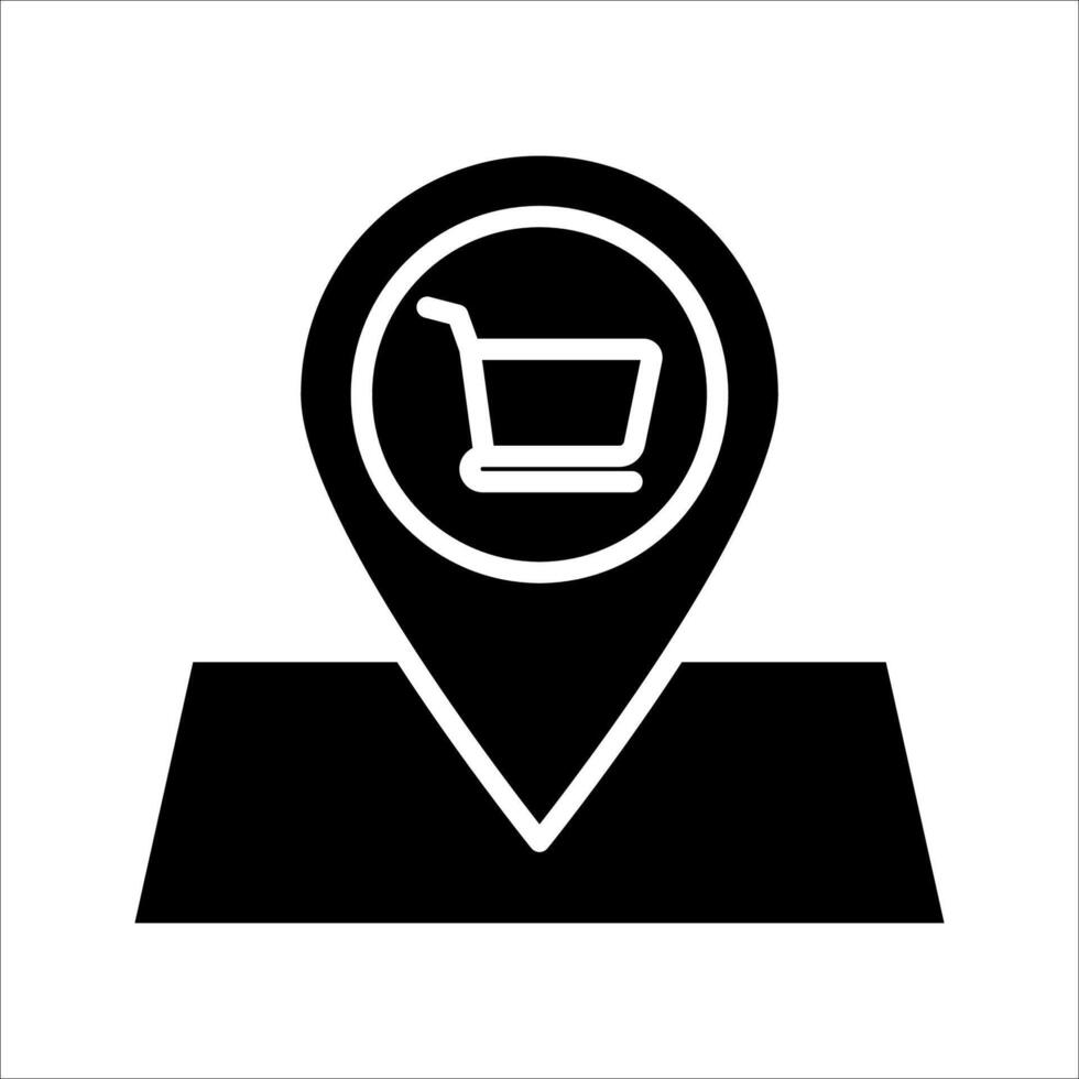 Store location Icon. Symbol isolated white background. illustration. color editable. vector