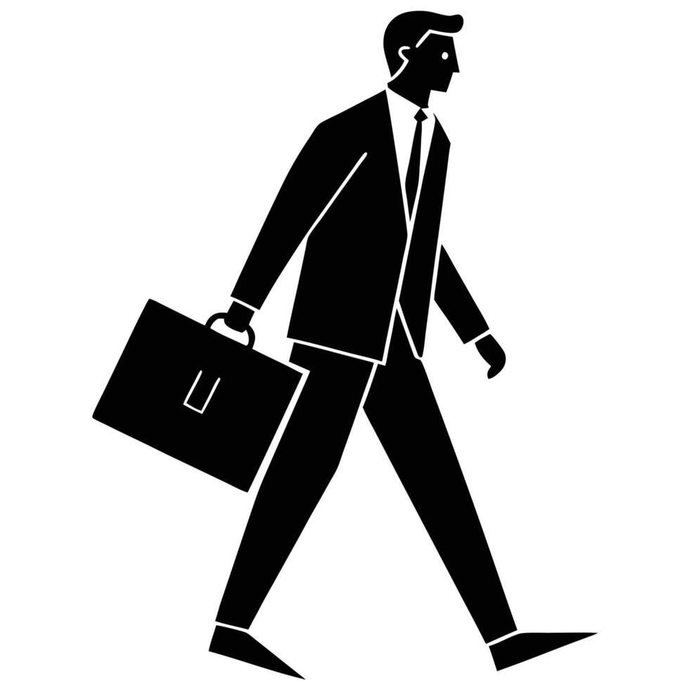 Business man logo silhouette vector