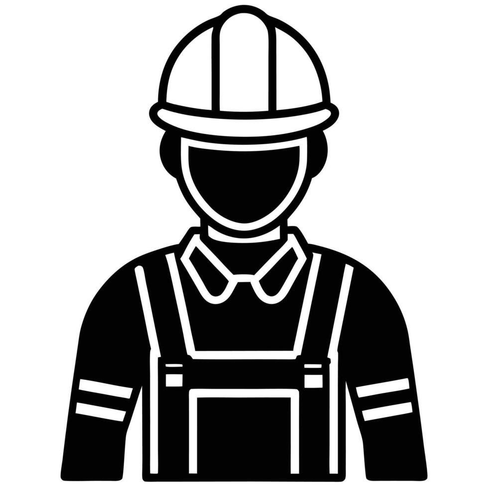 construction builder logo silhouette vector
