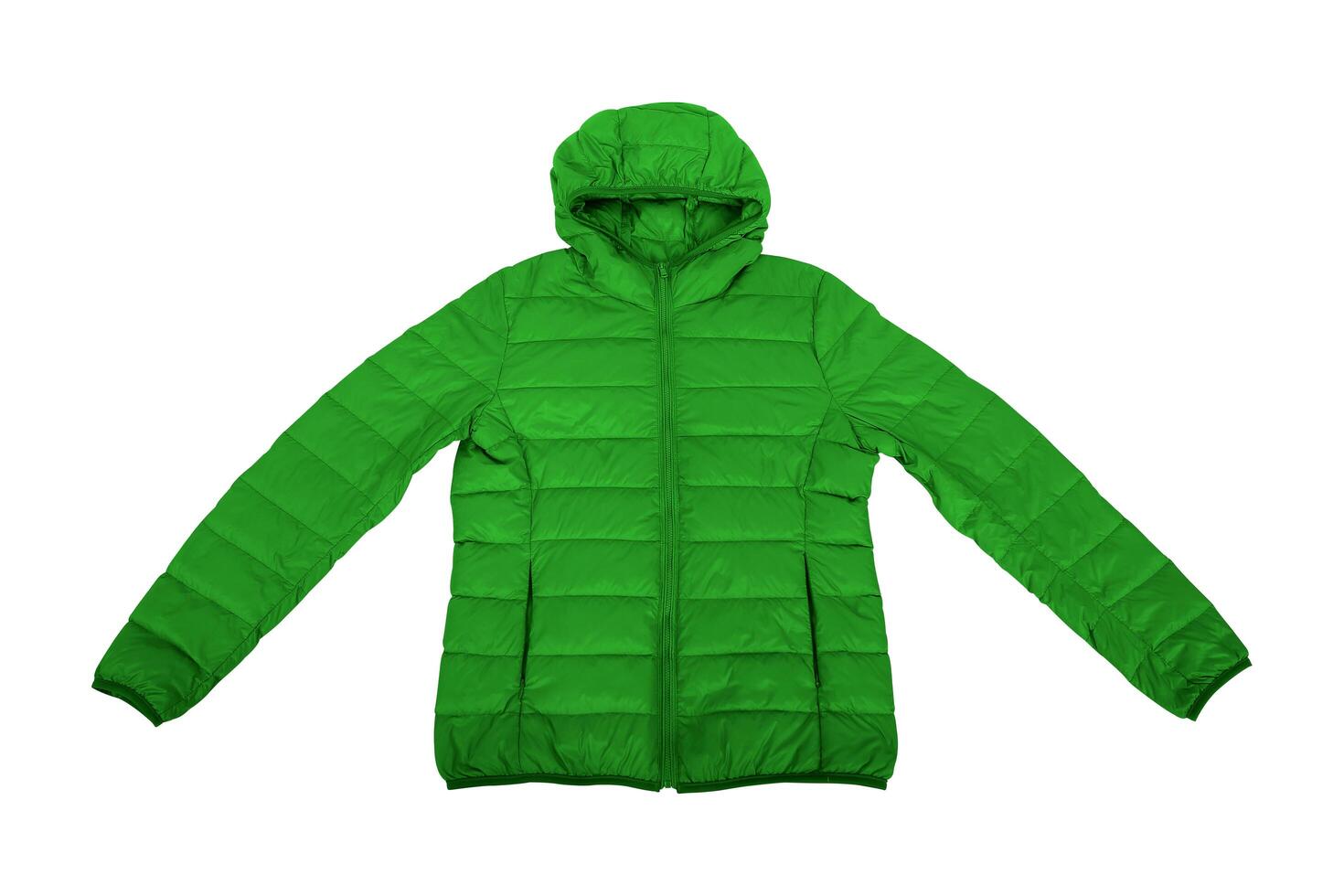 Green down jacket photo
