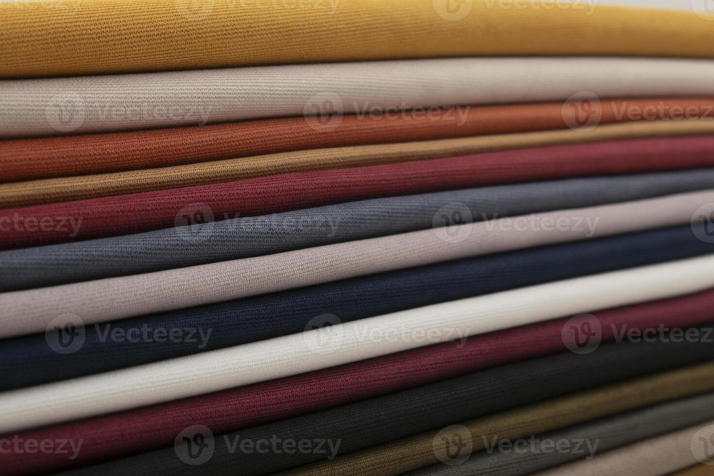 a stack of different colored Textile photo