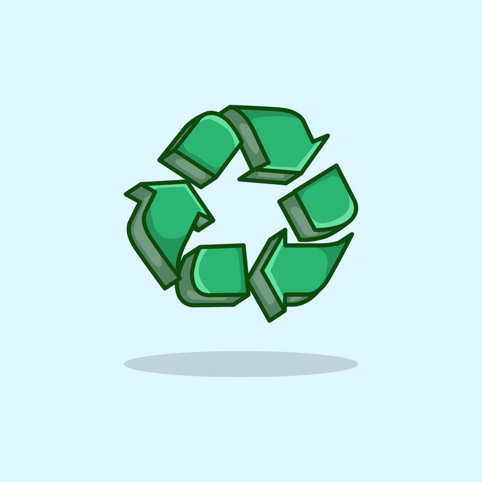 Recycling icon symbol Ideal for eco campaigns green lifestyle education projects and conservation design Editable and scalable for digital and print purposes vector