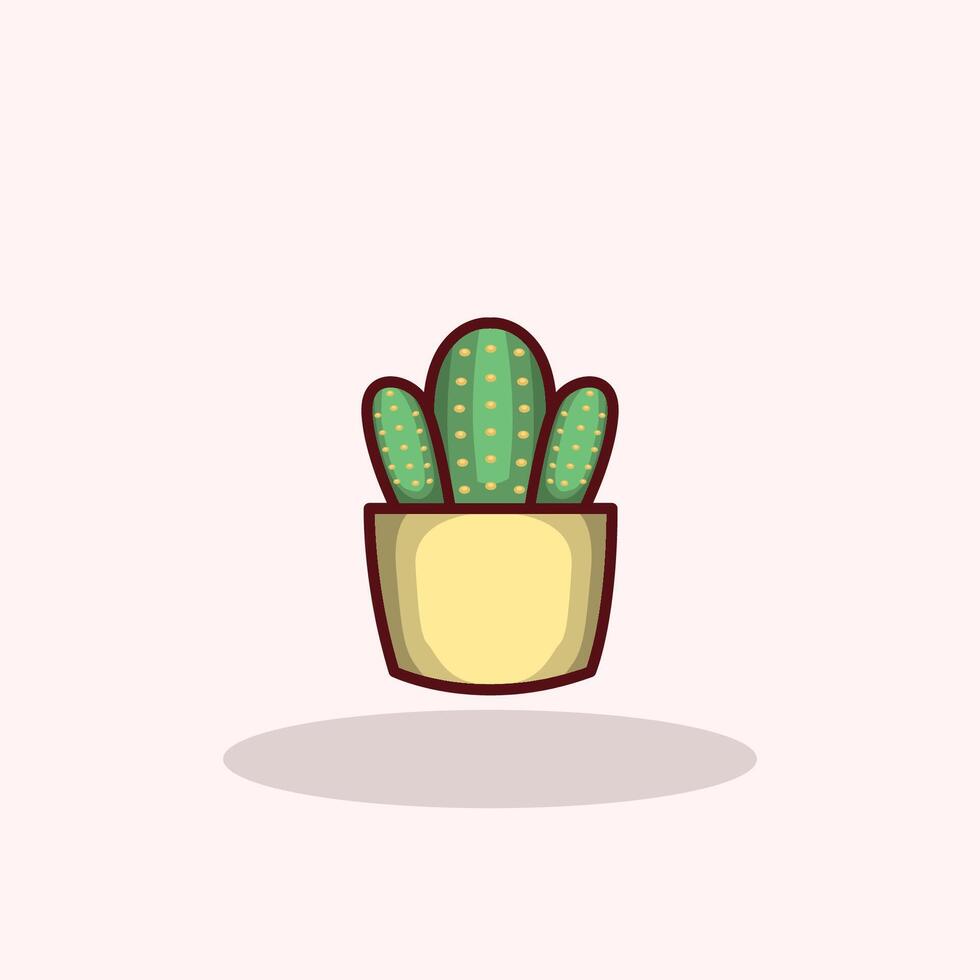 illustration of plant on pot for home decoration botanical design interior projects vector